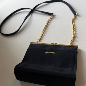 Liz Claiborne Dark Blue Crossbody Bag with Gold Chain